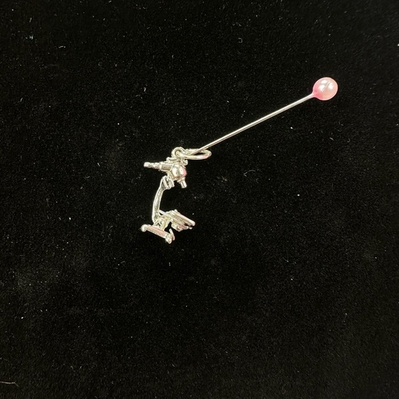 Jewelry - Sterling Silver Microscope charm stamped STER